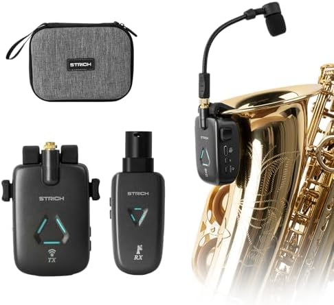 STRICH UHF Rechargeable Wireless Instrument Microphone System wit...