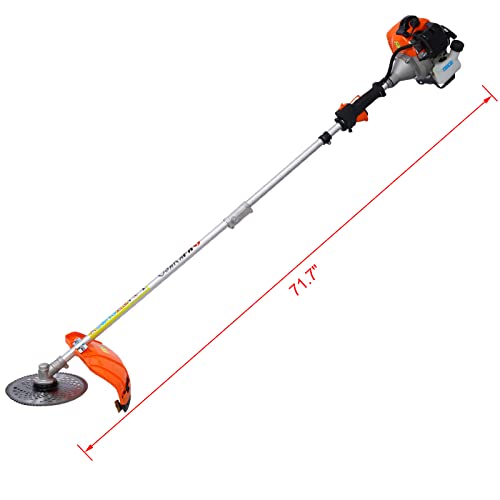 Ssline Multi-Functional Trimming Tool Professional Gas-Powered Gardening Tools With Hedge Trimmer,String Trimmer,Brush Cutter,Pole Saw,Head Trimmer, 40" Extension Pole Garden Trimming Tool Set (33Cc) #TOP4