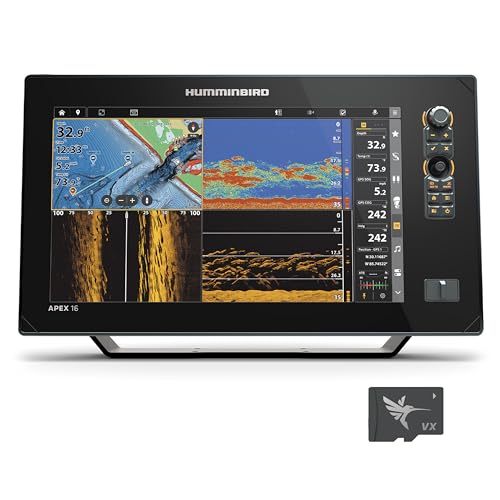 Image of Humminbird APEX VX Series GPS Fish Finder with LakeMaster and CoastMaster VX Maps, MEGA Side Imaging+