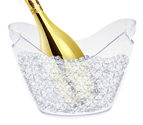 3L Beverage Tub Champagne Bucket with Handles,Large Ice Buckets Beer Bucket for Families, Parties, Barbecues, Picnics