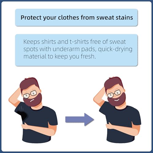 satithry Men's Undershirts with Underarm sweatproof Pads3