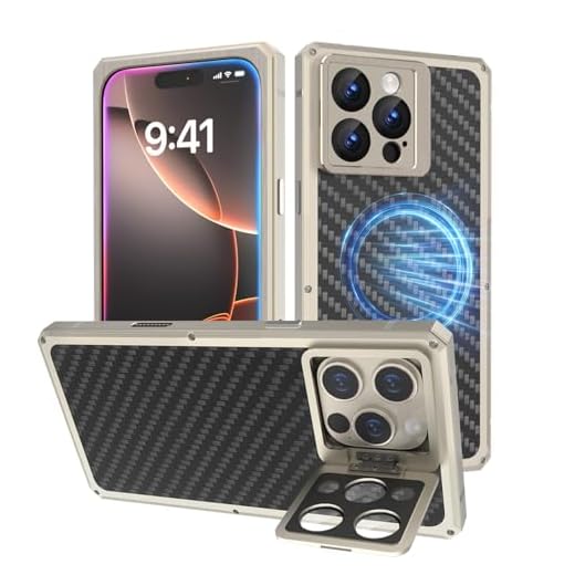 Rugged Carbon Fiber Case for iPhone 16 Pro Max