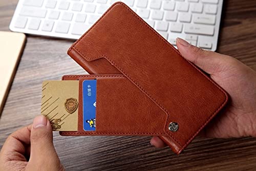 Image of ClickCase for vivo Y27 Flipper Series Leather Wallet Flip Case Kick Stand with Magnetic Closure Flip Cover for vivo Y27 (Brown)