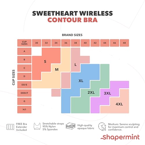 SHAPERMINT Sweetheart Bras for Women – Wireless Push Up Bra with Support, Full Coverage Seamless Bralette3