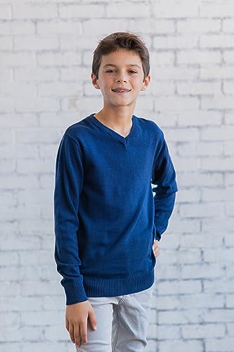 V-Neck Long Sleeve Sweater Toddler to Big Kid Sizes (4T - 18-20)3