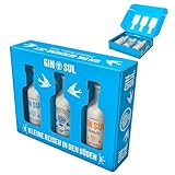 GIN SUL Geschenk-Set mit Sonderedition | Distilled Dry Gin I made in Hamburg | Gin Sul Classic 43% Vol., Laranjal 43% Vol. und Jardim do Paraíso 45% Vol. 3x50ml | Exklusives Probierset