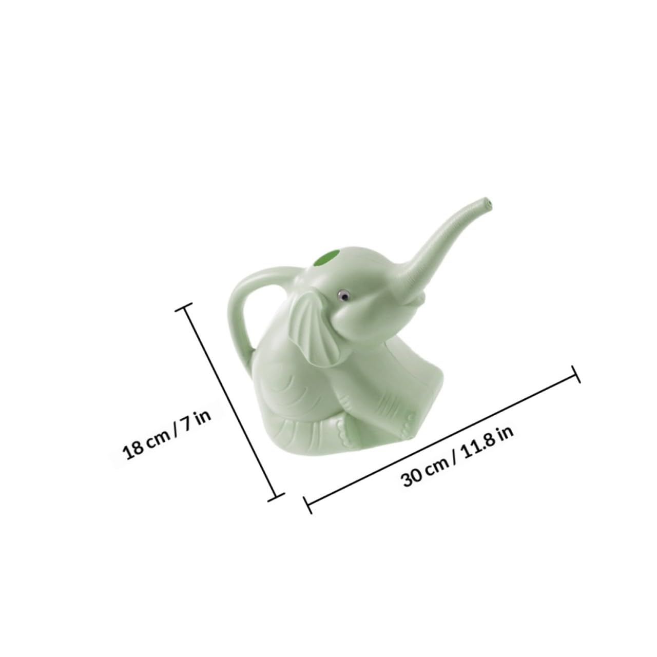 Kisangel Regadera de Elefante Pequeña de PVC para Jardín Diseño Encantador, Reutilizable y Fácil de Usar Mano, Paquete de 3 Unidades para Regar Plantas Color Aleatorio