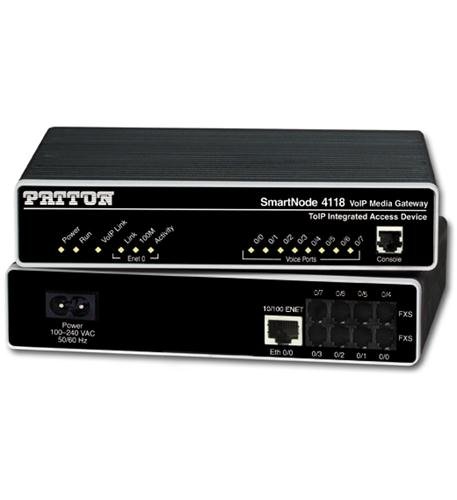 SN4118/JS/EUI - Patton Smartnode 4118 VoIP Gateway 8 FXS Ports