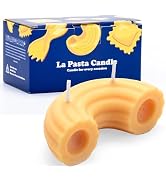 Funny Macaroni Pasta Noodle Candle – Vanilla Scented Food-Shaped Soy Candles for Home Decor, Uniq...