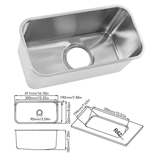 Fregadero RV de acero inoxidable para evitar salpicaduras 5