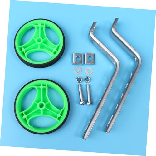 GALPADA Set de Ruedas de Entrenamiento para Bicicleta con Soporte de 12-20 Pulgadas, Ruedas Auxiliares Silenciosas en Verde para Estabilidad y Aprendizaje miniatura 7