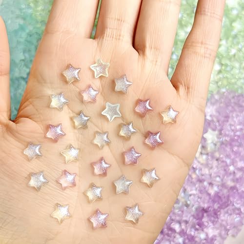 250Pcs Colorful Stars Nail Charms 3D Clear Five Pointed Star Nail Art Rhinestones Pentagram Nail Diamond Kawaii Stars Nail Gems Starfish Nail Jewelry Manicure Supplies Accessories for Women DIY