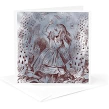Greeting Card - Alice with Playing Cards Vintage Alice in Wonderland - PS Vintage