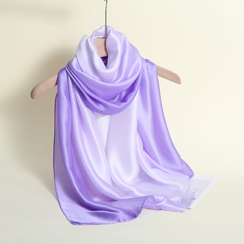 Image of MALINA Women's Polyester Silk Satin Stole Scarf - Soft Lightweight Fashion Wrap, Elegant Floral & Gradient Design, summer stole,Scarf For Women,Premium Stole,Large Size 180x90 cm'