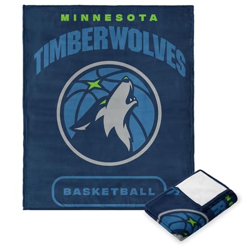 NORTHWEST NBA Minnesota Timberwolves Silk Touch Throw Blanket, 50" x 60", High Block