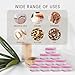 50 New Empty 5 Grams Acrylic Clear Round Jars - BPA Free Containers for Cosmetic, Lotion, Cream, Makeup, Bead, Eye shadow, Rhinestone, Samples, Pot, Small Accessories 5g/5ml (PINK LID)