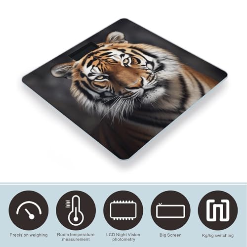 Báscula digital de baño con pantalla LCD y capacidad 400 lb miniatura 3