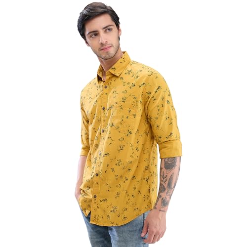 Image of Spykar Men's Slim Fit N /A Full Sleeve Printed Casual Shirts