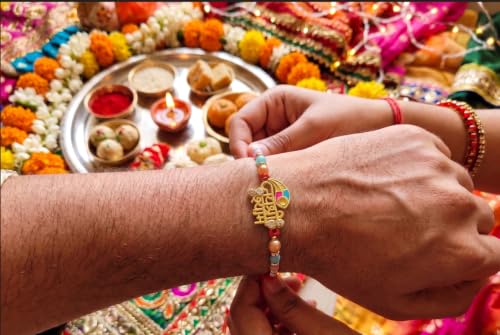 Image of Yuvraj Sweets with single brother rakhi with mithai Gulab jamun 500 gm Tin pack