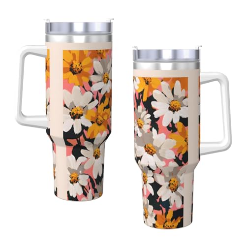 Vaso térmico de acero inoxidable con asa y sorbete 40oz miniatura 3