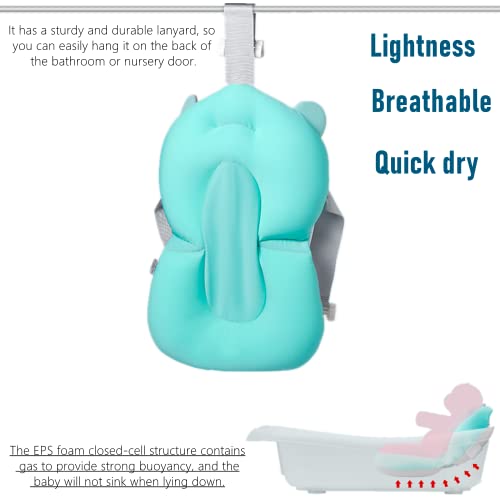 Image of Infant Baby Bath Cushion Bathtub Support Infant Baby Shower Seat Bather Foam Floating Soft Bath Pillow Bathtub Insert Tray Non-Slip Portable Newborn Shower Bath Mat for Baby 0-12 Months