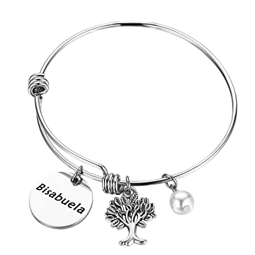 Image of FEELMEM Spanish Bisabuela Bracelet Spanish Great Grandma Appreciation Gift Bisabuela to Be Jewelry Pregnancy Announcement Gift