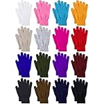 Glooarm 16 Pairs Winter Gloves for Men Women Knit Stretchy Warm Adult Magic Gloves Bulk Pack