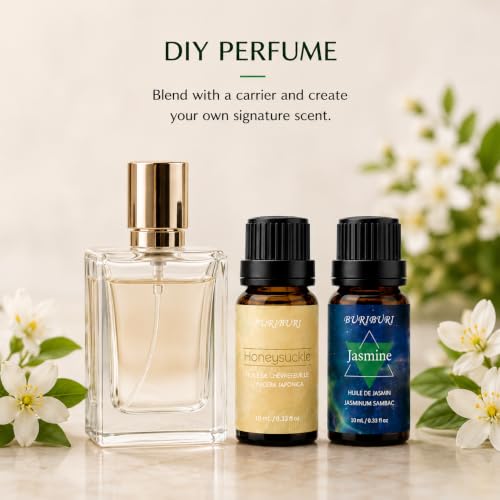 Image of BURIBURI Honeysuckle Jasmine Essential Oil Set for Diffusers 2 Pack