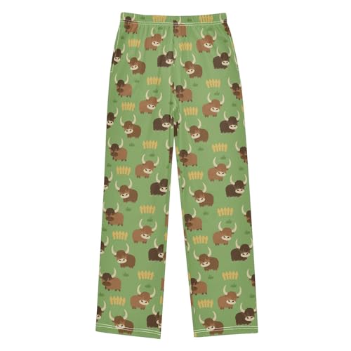 ZZXXB Farm Cow Boys Long Pants Soft Trousers Elastic Waist Kids Lounge Bottoms with Pockets S-XL