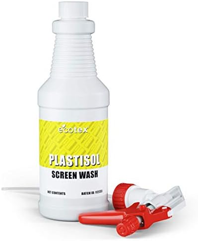 Ecotex® Plastisol Screen Wash (Quart - 32oz.)- For Use in Sink and on Screen Printing Press - Degreaser and Degradant Cleaner for Screen Printing Inks - Silk Screen Ink Remover for Plastisol Ink on Mesh