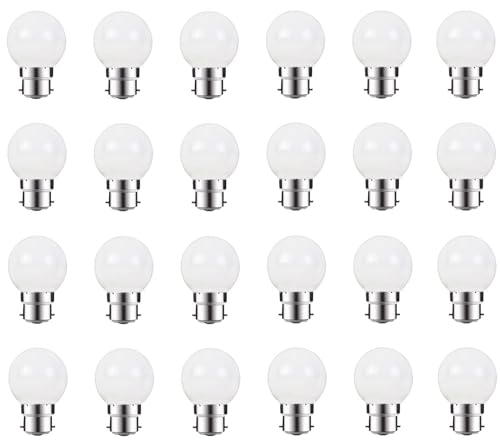 Ampoule LED B22 blanc froid 2W équivalent 20W lot de 24 pièces