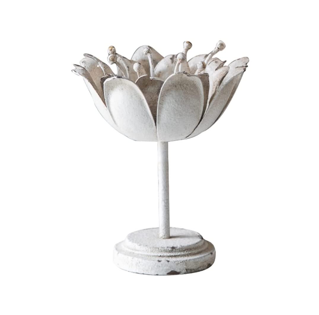Sturdy Candle Holder Stand Candle Stand Iron Holder Branches Stands Wrought Candlestick Ornaments Lotus Tealight Non Topple(B)