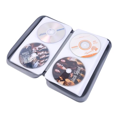 image for alavisxf xx CD Case, 96 Capacity Hard Plastic CD Holder Protective DVD