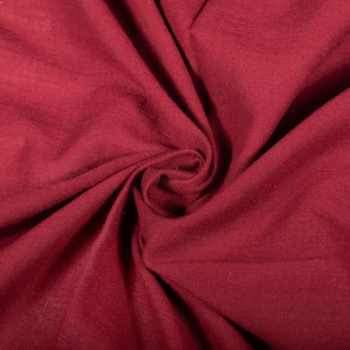AK TRADING CO. 50" Wide 100% Cotton Island Breeze Gauze Fabric by The Yard  Lightweight, Breathable Material for Apparel, Crafts, Home Decor, Photoshoots, & DIY Projects (Burgundy, 25 Yards)