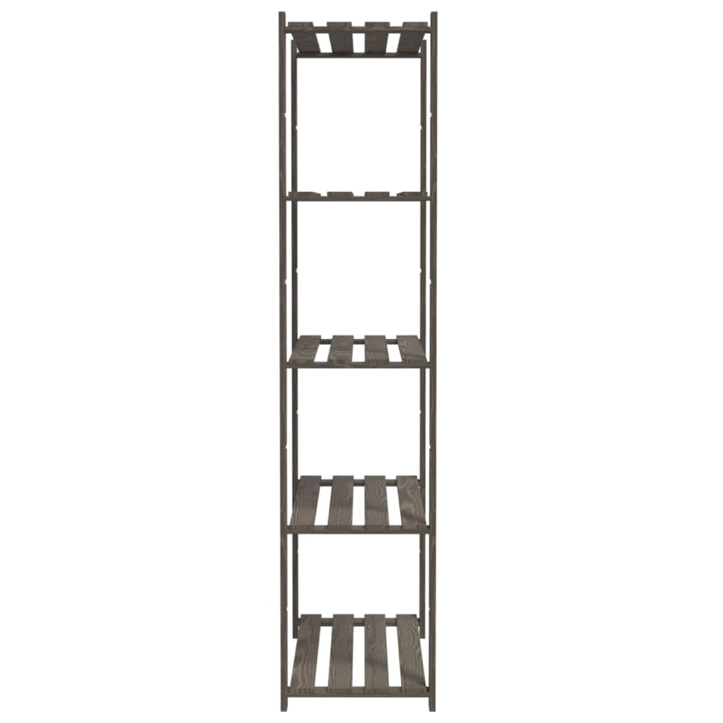 LAPOOH Estantería de 5 Niveles Madera Maciza Pino Gris 80x38x170 cm, Estanterias Almacenaje, Estanterias Trastero, Estanterias para Garaje, Estantes para Herramientas, Estanteria Almacen - SPU:373385