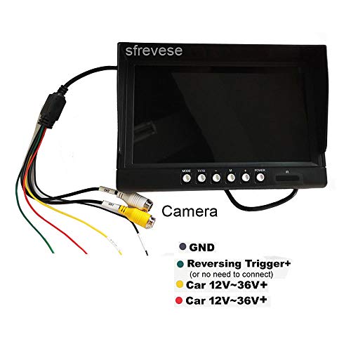 Image of 9 inch 4Pin IPS HD SD DVR Recording 2CH Split Car Rear View Monitor + 2X AHD 1080P Reversing Backup Camera for Bus Long Truck Vehicle Waterproof 12V-24V