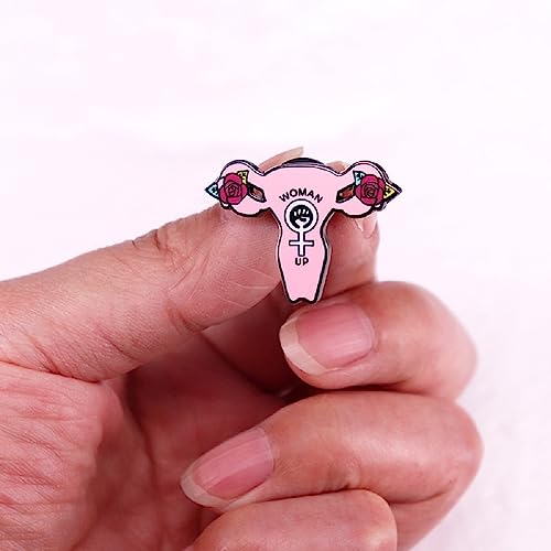 Image of GuDeKe Woemen Pin Feminist Uterus Balls Courage Brooch Cute Funny Pins Gifts Brooches