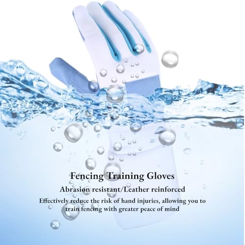 EIMSOAH Fencing Training Gloves, Non Slip, Saber Fencing Gloves, Foil Epee Fencing Gloves, Fit Fencing Gloves for Saber Foil Epee Training (L), Large