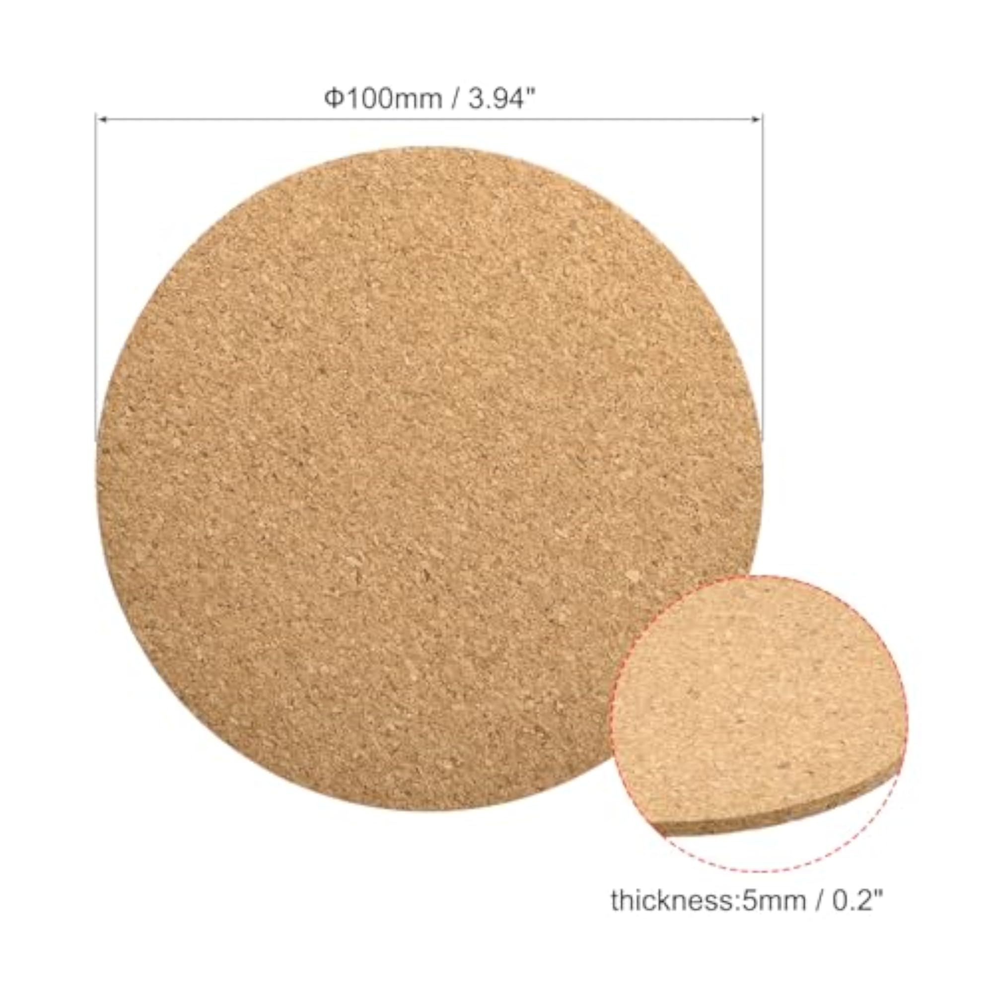 Round Cork Coasters for Tableware (60pcs)