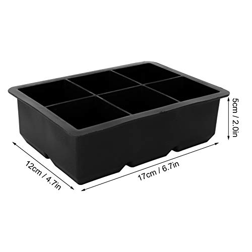 Molde de silicona para 6 cubos de hielo cuadrado miniatura 2