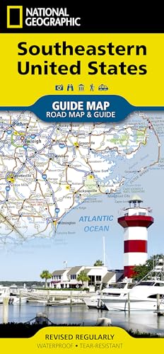 Southeastern USA Map (National Geographic Guide Map)