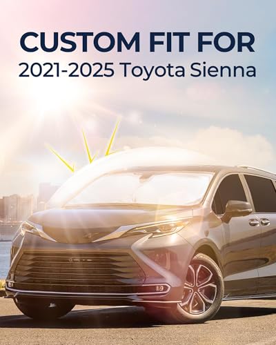 Image of for Toyota Sienna 2021-2025 Car Window Shades, 8pcs Privacy Sun Shade Set for Front Windshield Side and Rear Windows, Full Window Covers Keeps Vehicle Cool for Camping Napping