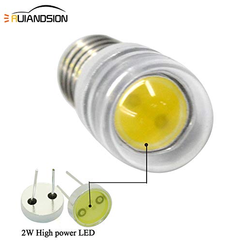 Ruiandsion 2-Pack E10 Mini Screw Base Light Bulbs 6V 150LM Warm White 4300K Miniature Bulb Replacement for Flashlights Electrical Circuits Experiment Projects Instrument Indicator Lights - Image 4