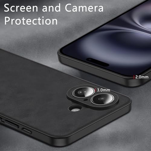 Coque iPhone 16 Plus étui en cuir TPU antidérapant, protection mince de luxe 2024 - 3