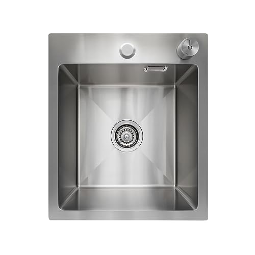 SANYCASA Spülbecken Edelstahl, Küchenspülen mit Siphon und Komfortabler...