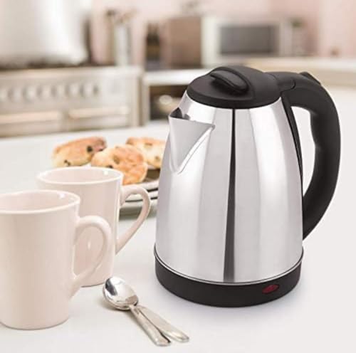 Unsuvi Stainless Steel Electric Kettle, 2.0 Litre Capacity, Multipurpose Water and Milk Boiler with Handle for Tea and Coffee Making