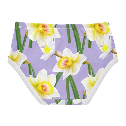 Cotton Girls Underwear Toddlers White Yellow Flowers Violet Cute Panties Girl Print Briefs Kids Undies 2t2