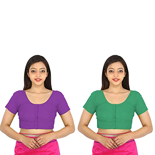 Image of Namita Women's Rubia Cotton Solid Half Sleeve Blouse