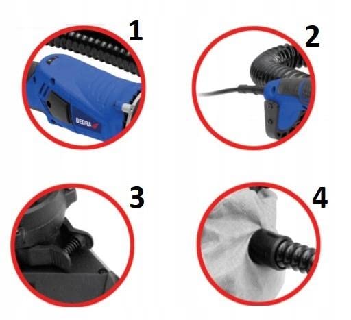 1010 W wandschuurmachine - rond + driehoekige kop en koffer - Afbeelding 6