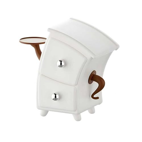 Desk Organizer with Drawer white Desktop Stand for Small Accessories
